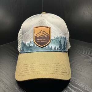 Locale Telluride Colorado Faded Pines Snapback Trucker Hat